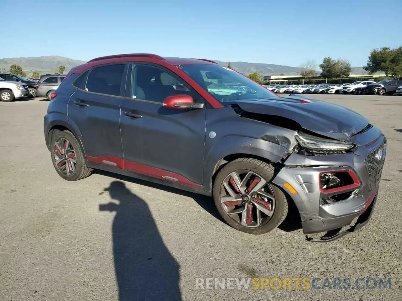 4 fotografías del automóvil dañado KM8K5CA52KU319722 HYUNDAI KONA 2019
