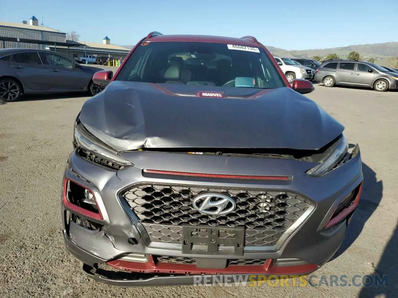 5 fotografías del automóvil dañado KM8K5CA52KU319722 HYUNDAI KONA 2019