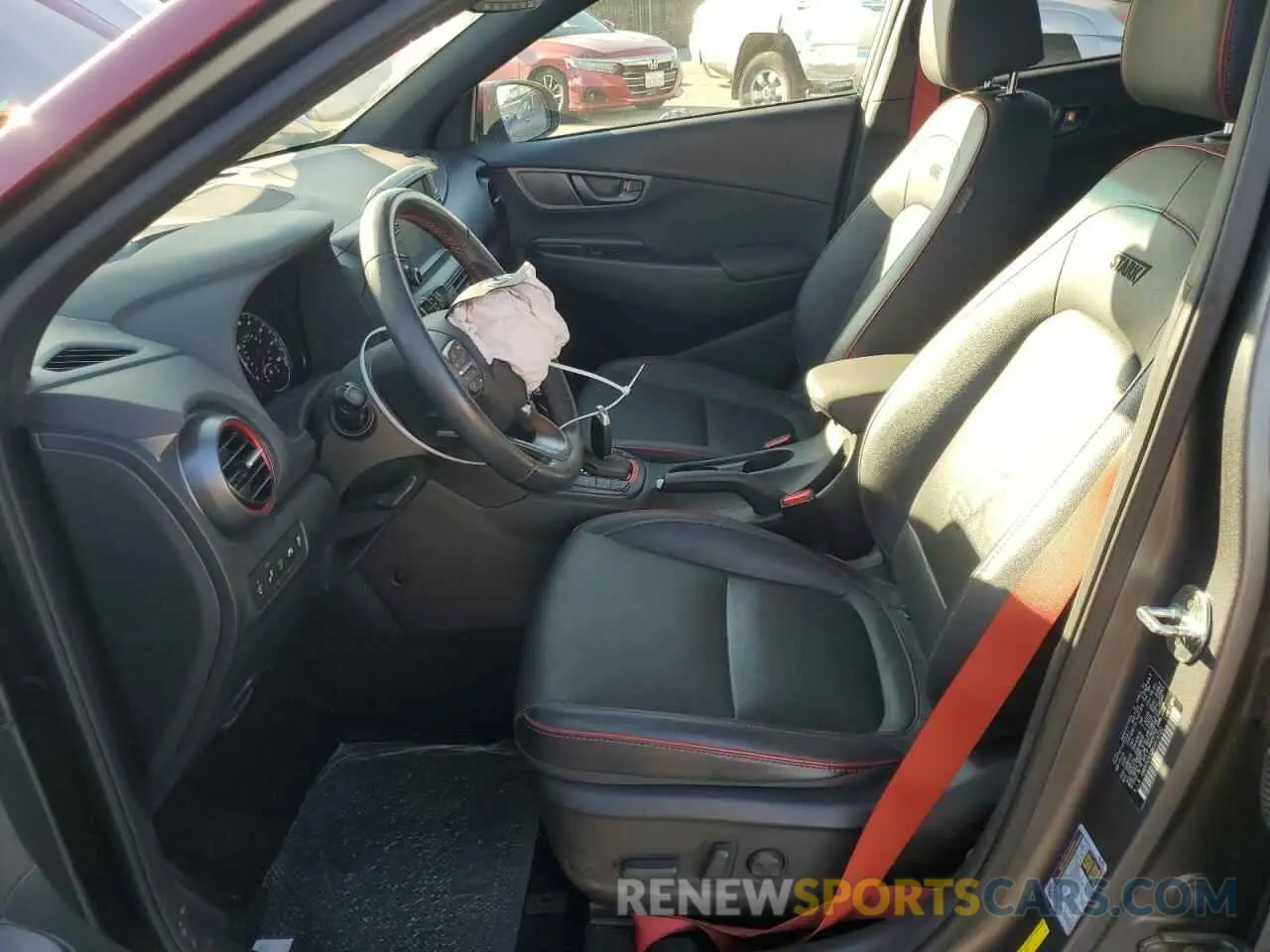 7 fotografías del automóvil dañado KM8K5CA52KU319722 HYUNDAI KONA 2019
