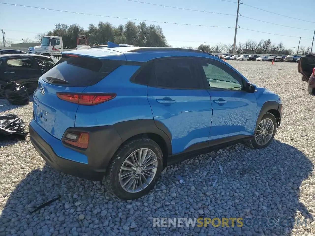 3 fotografías del automóvil dañado KM8K62AA1KU373176 HYUNDAI KONA 2019
