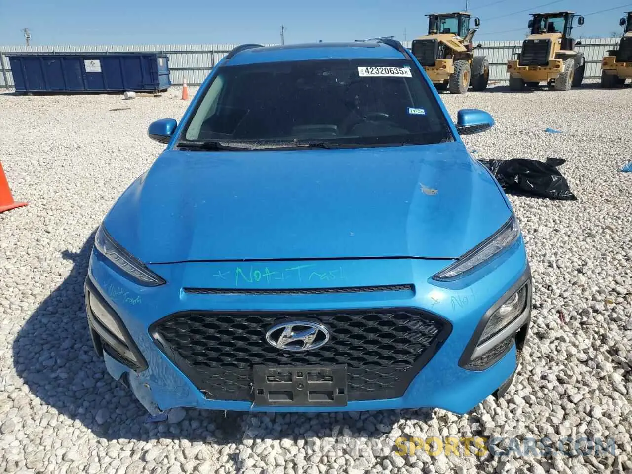 5 fotografías del automóvil dañado KM8K62AA1KU373176 HYUNDAI KONA 2019