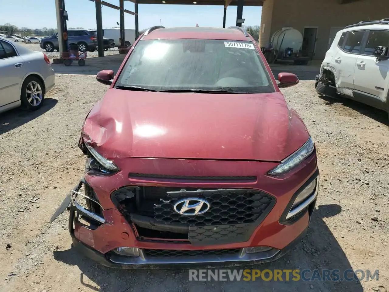 5 fotografías del automóvil dañado KM8K62AA4KU255672 HYUNDAI KONA 2019