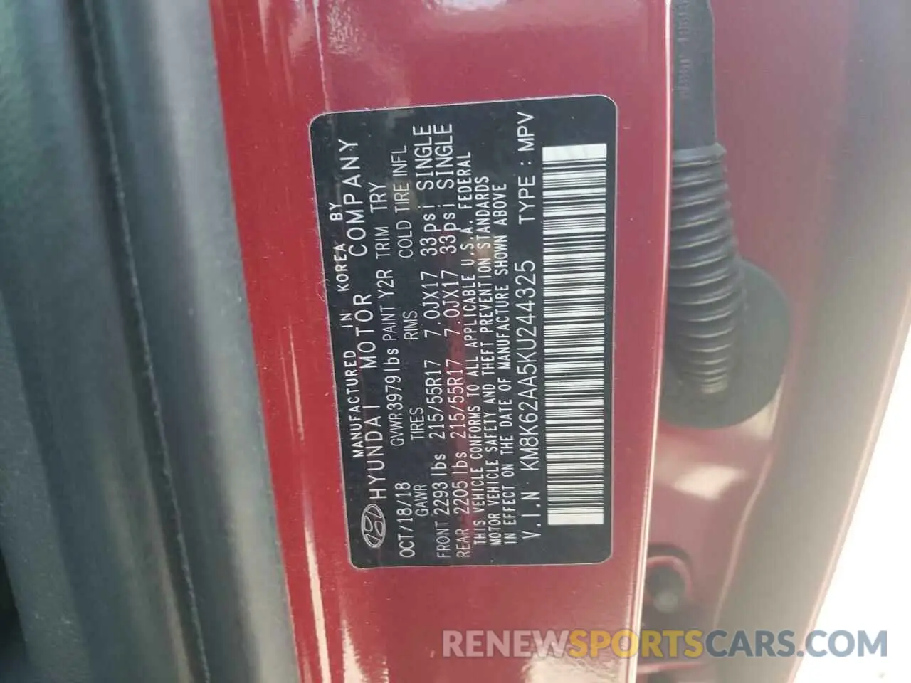 13 fotografías del automóvil dañado KM8K62AA5KU244325 HYUNDAI KONA 2019