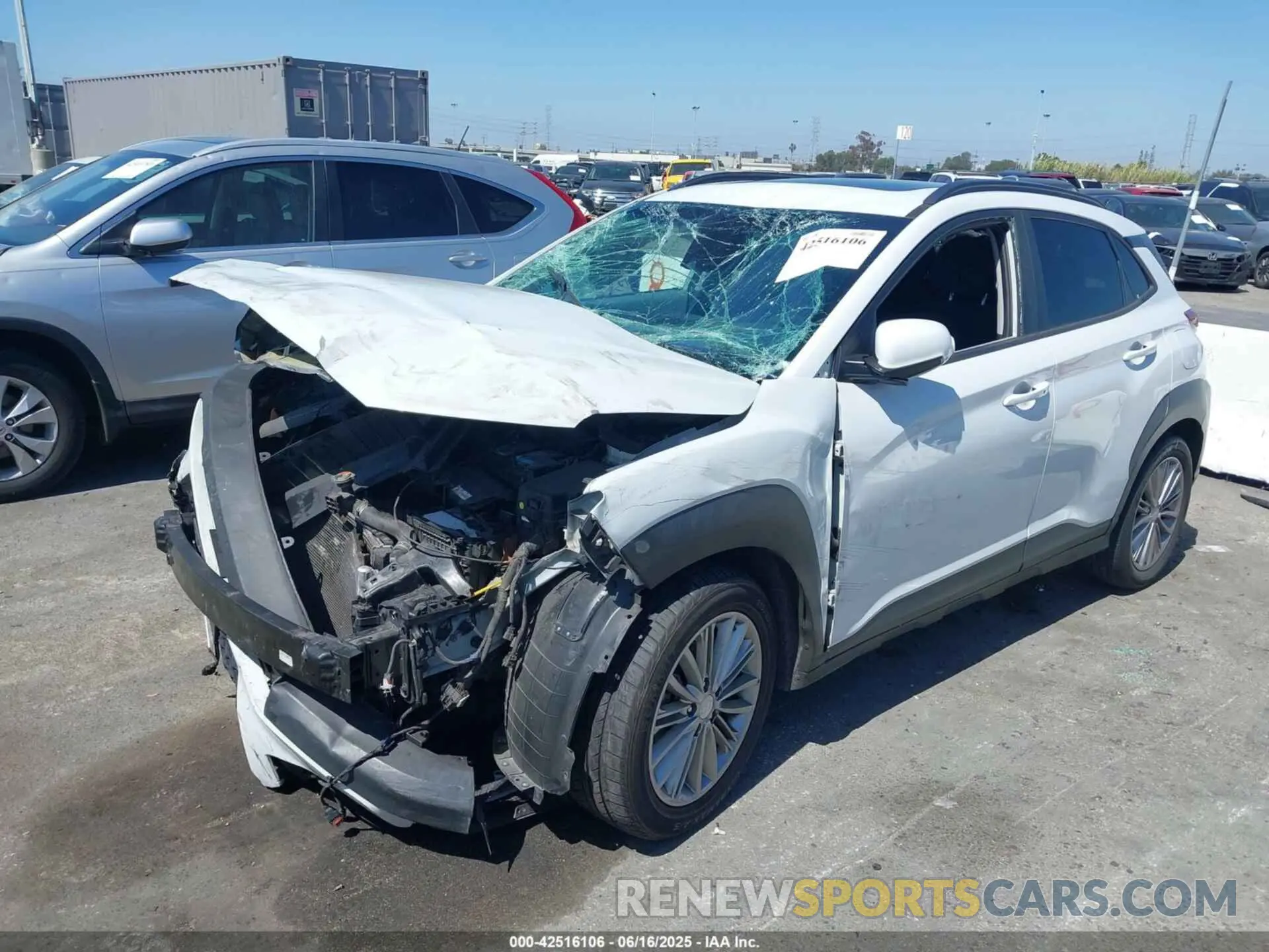 2 fotografías del automóvil dañado KM8K62AA6KU363226 HYUNDAI KONA 2019