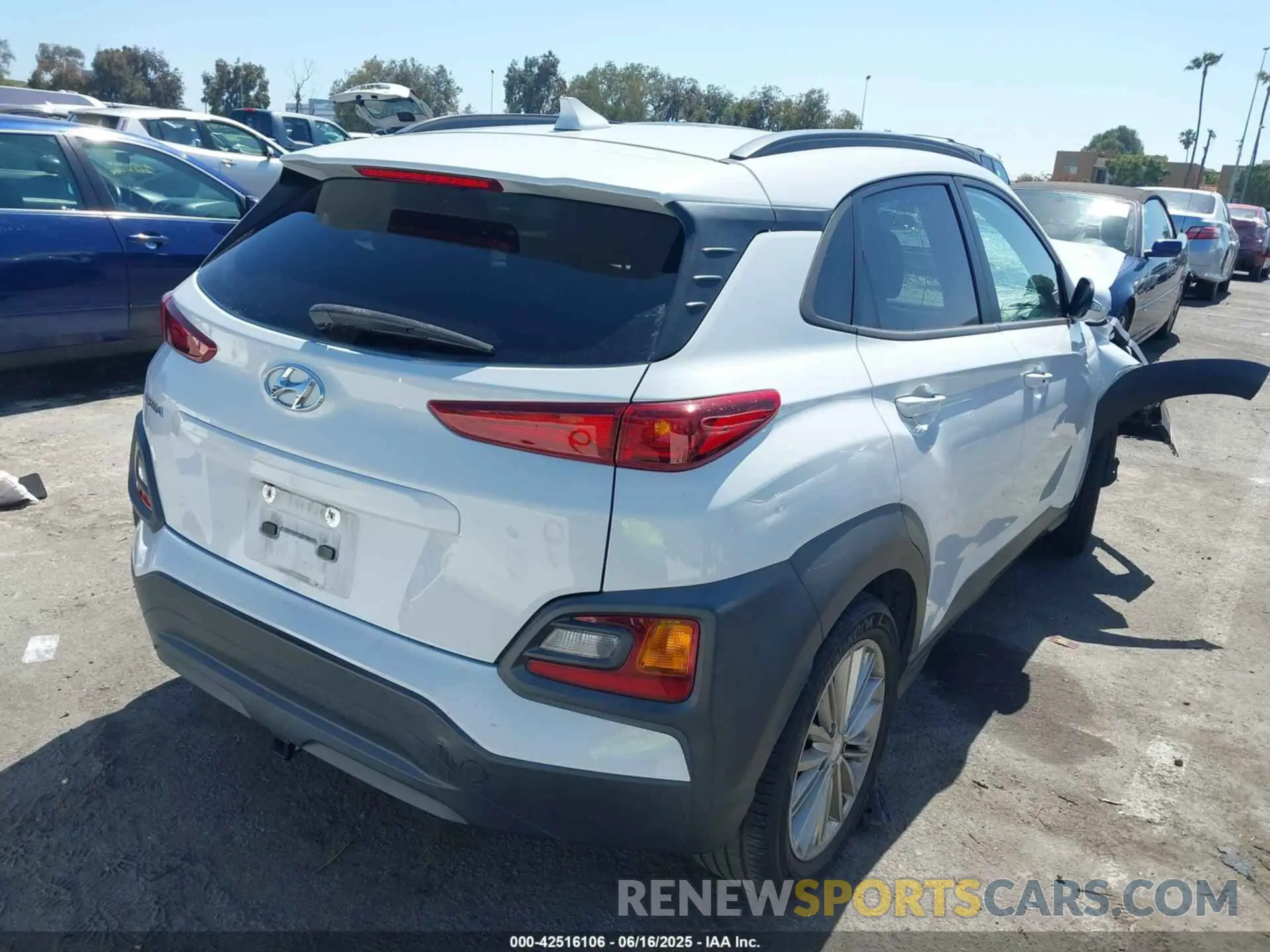 4 fotografías del automóvil dañado KM8K62AA6KU363226 HYUNDAI KONA 2019