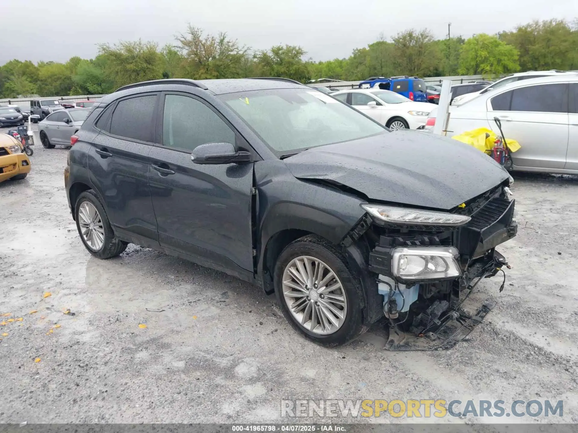 1 fotografías del automóvil dañado KM8K6CAA4KU257251 HYUNDAI KONA 2019