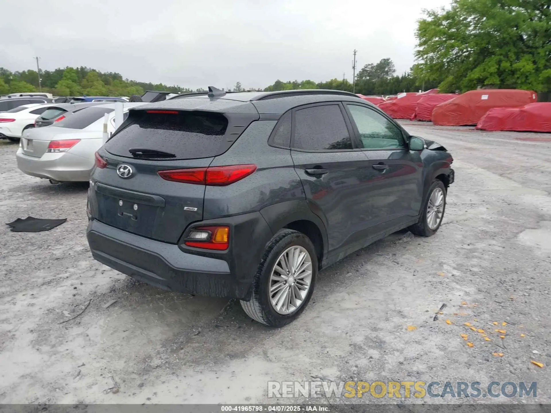 4 fotografías del automóvil dañado KM8K6CAA4KU257251 HYUNDAI KONA 2019