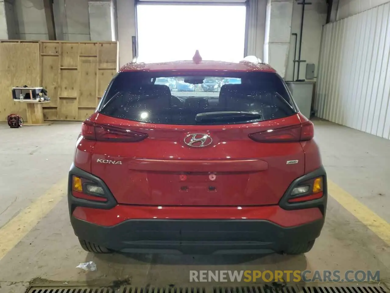 6 fotografías del automóvil dañado KM8K6CAA6KU257297 HYUNDAI KONA 2019