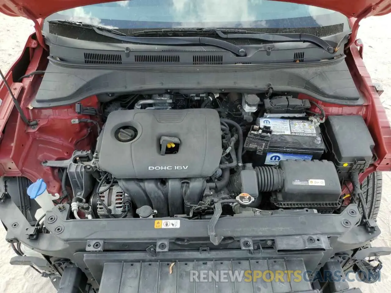 12 fotografías del automóvil dañado KM8K12AA1LU444649 HYUNDAI KONA 2020