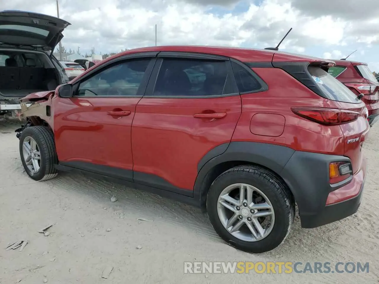2 fotografías del automóvil dañado KM8K12AA1LU444649 HYUNDAI KONA 2020
