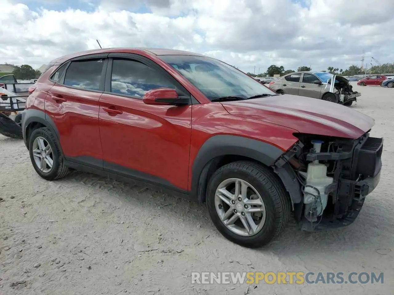 4 fotografías del automóvil dañado KM8K12AA1LU444649 HYUNDAI KONA 2020