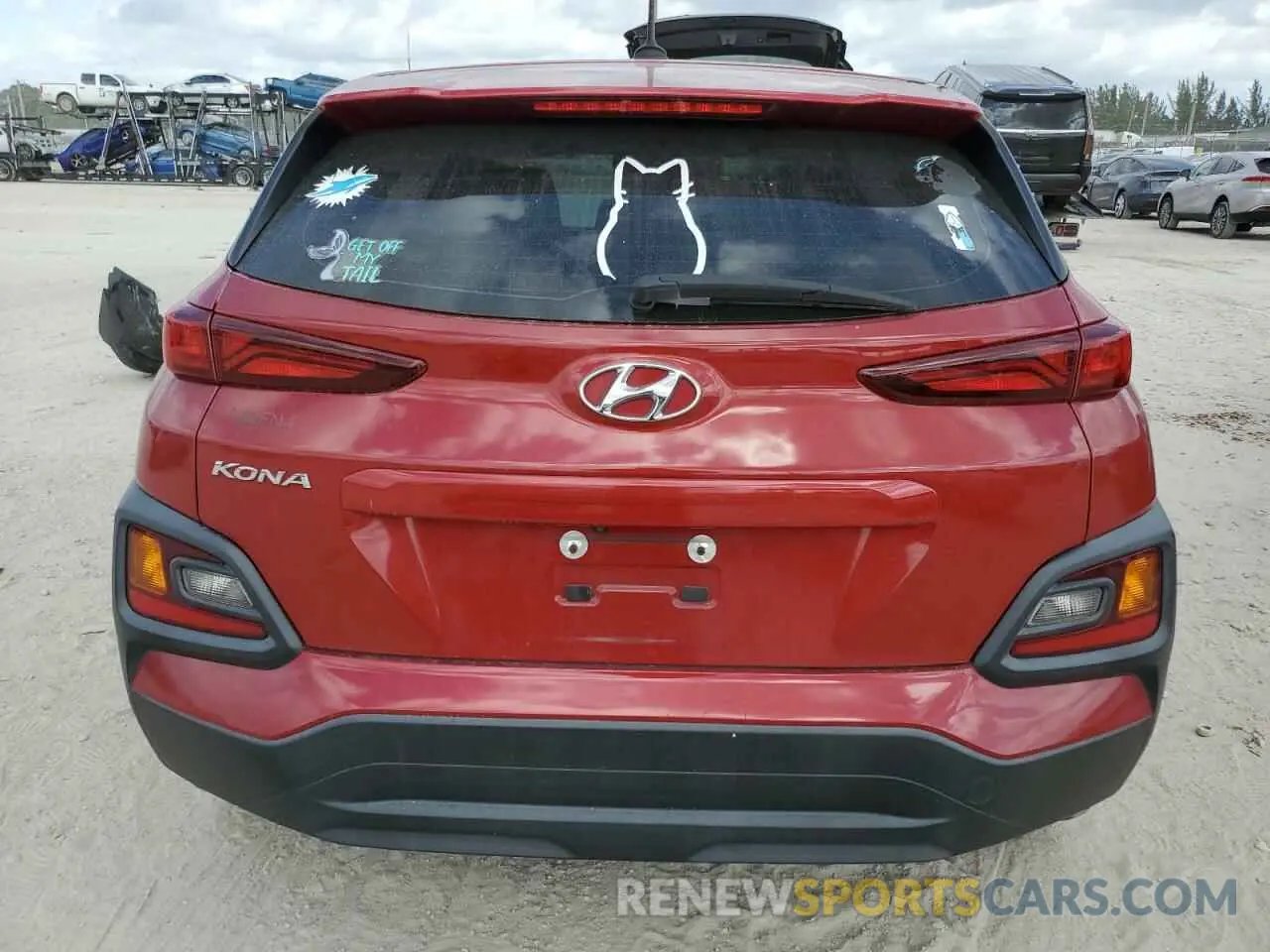 6 fotografías del automóvil dañado KM8K12AA1LU444649 HYUNDAI KONA 2020