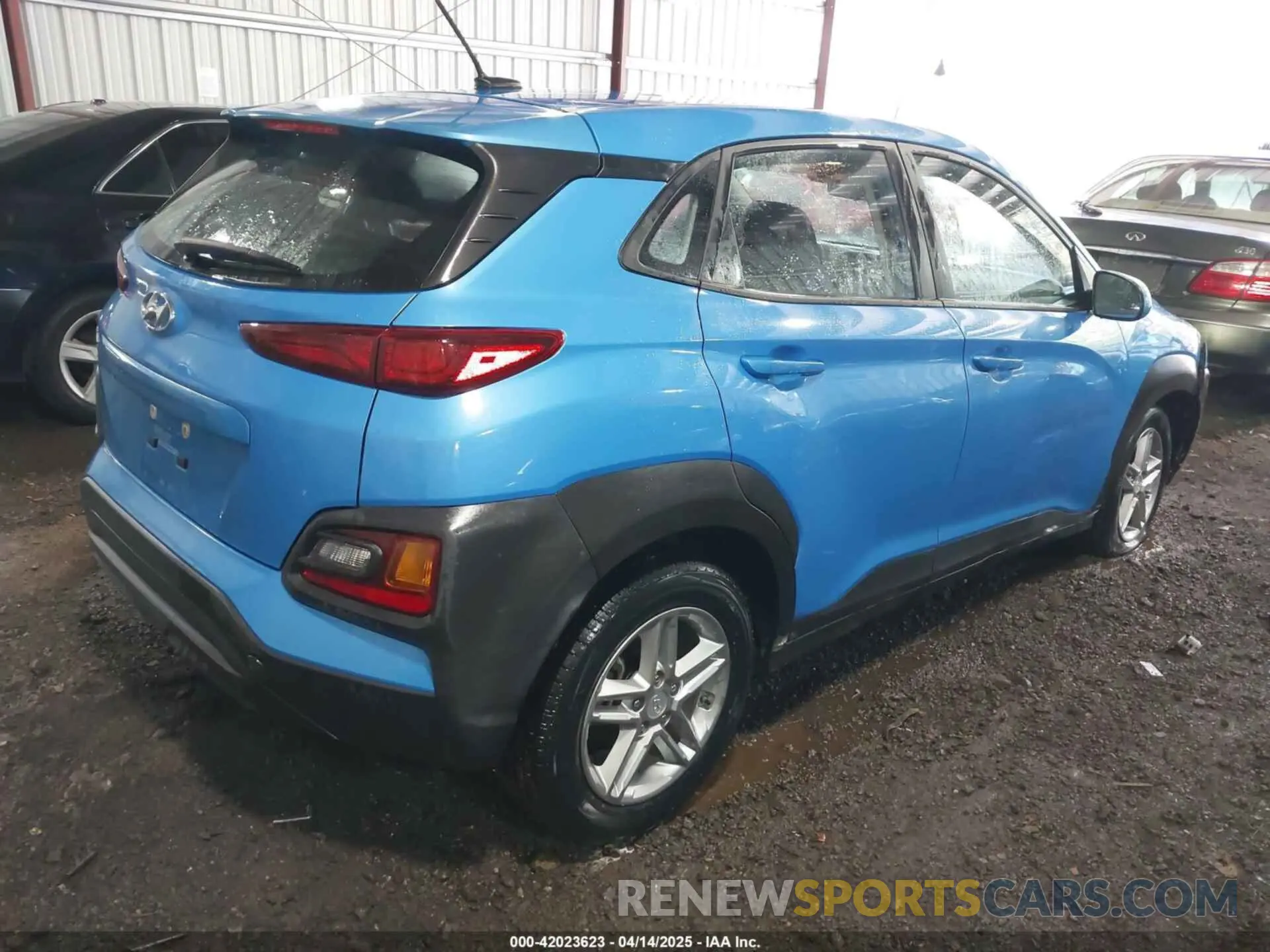 4 fotografías del automóvil dañado KM8K12AA2LU434275 HYUNDAI KONA 2020