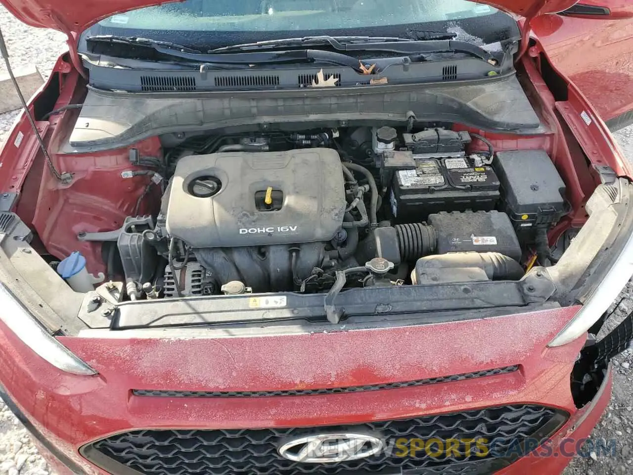 12 fotografías del automóvil dañado KM8K12AA3LU480116 HYUNDAI KONA 2020