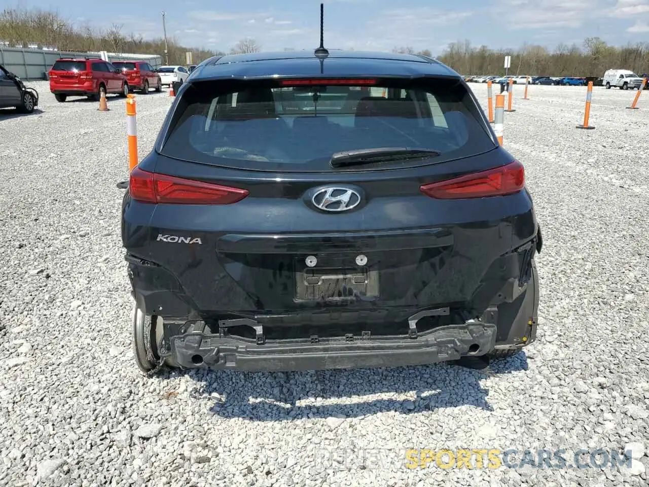 6 fotografías del automóvil dañado KM8K12AA6LU430973 HYUNDAI KONA 2020