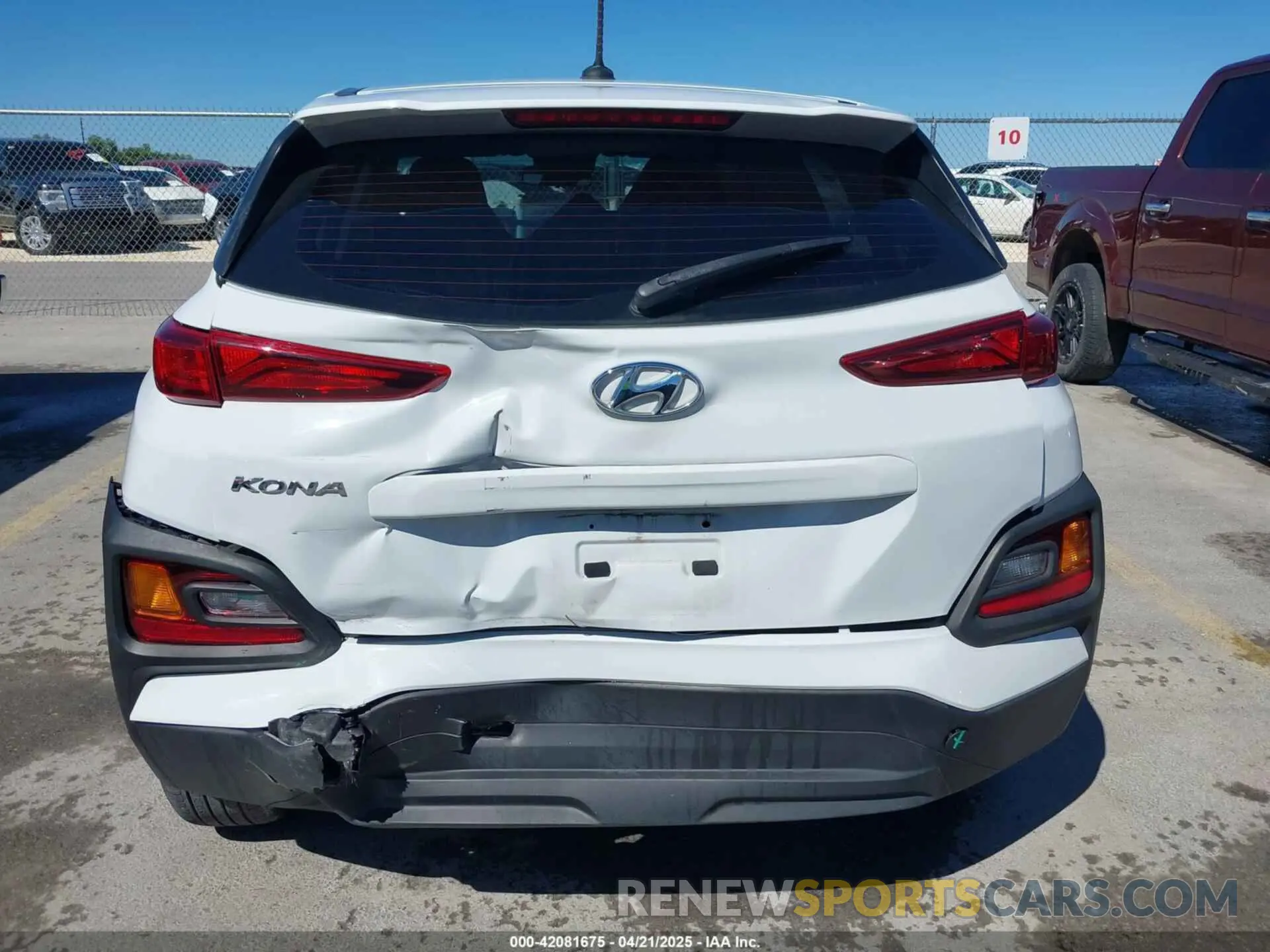 6 fotografías del automóvil dañado KM8K12AA7LU424244 HYUNDAI KONA 2020