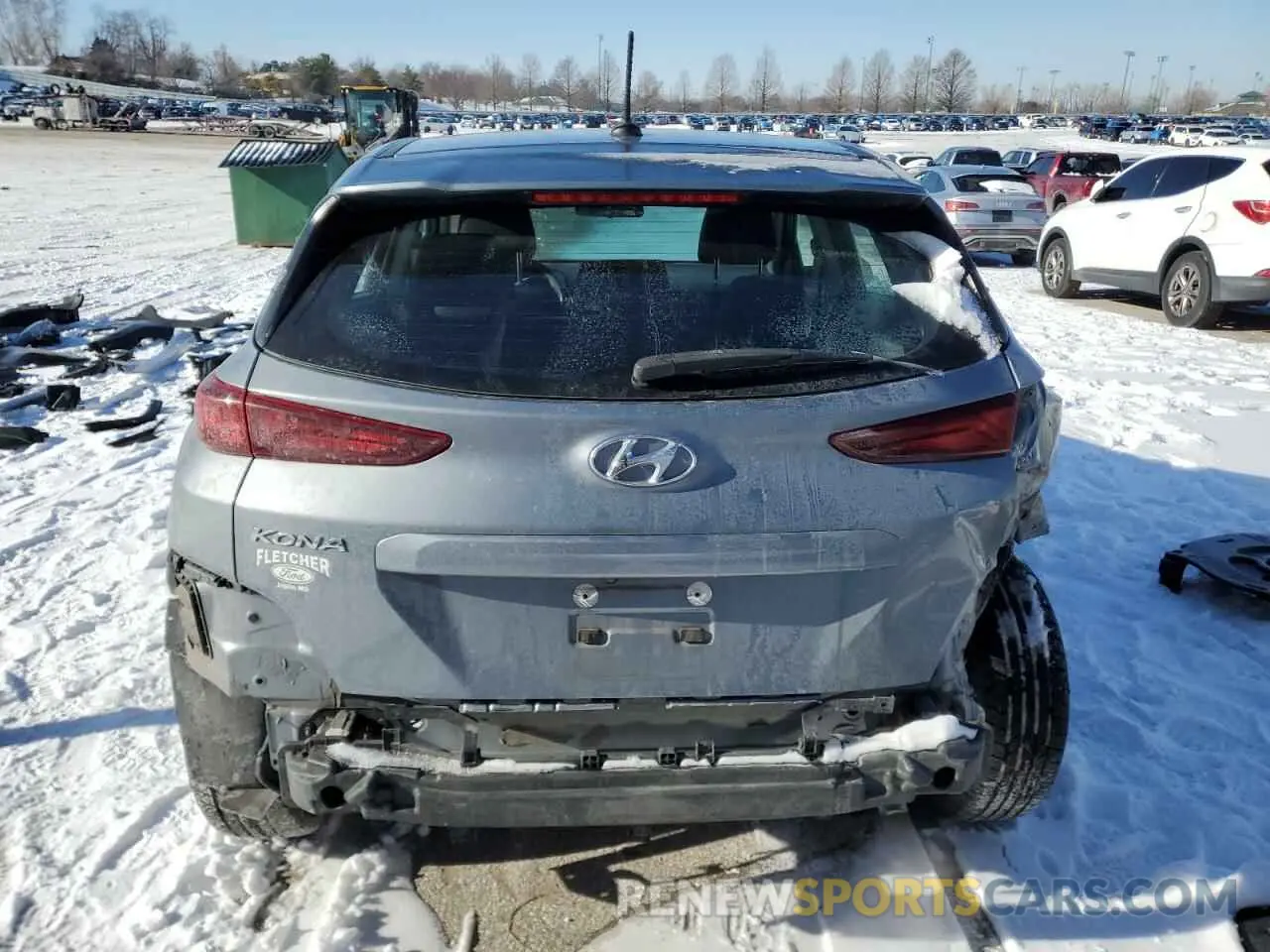 6 fotografías del automóvil dañado KM8K12AA9LU442695 HYUNDAI KONA 2020