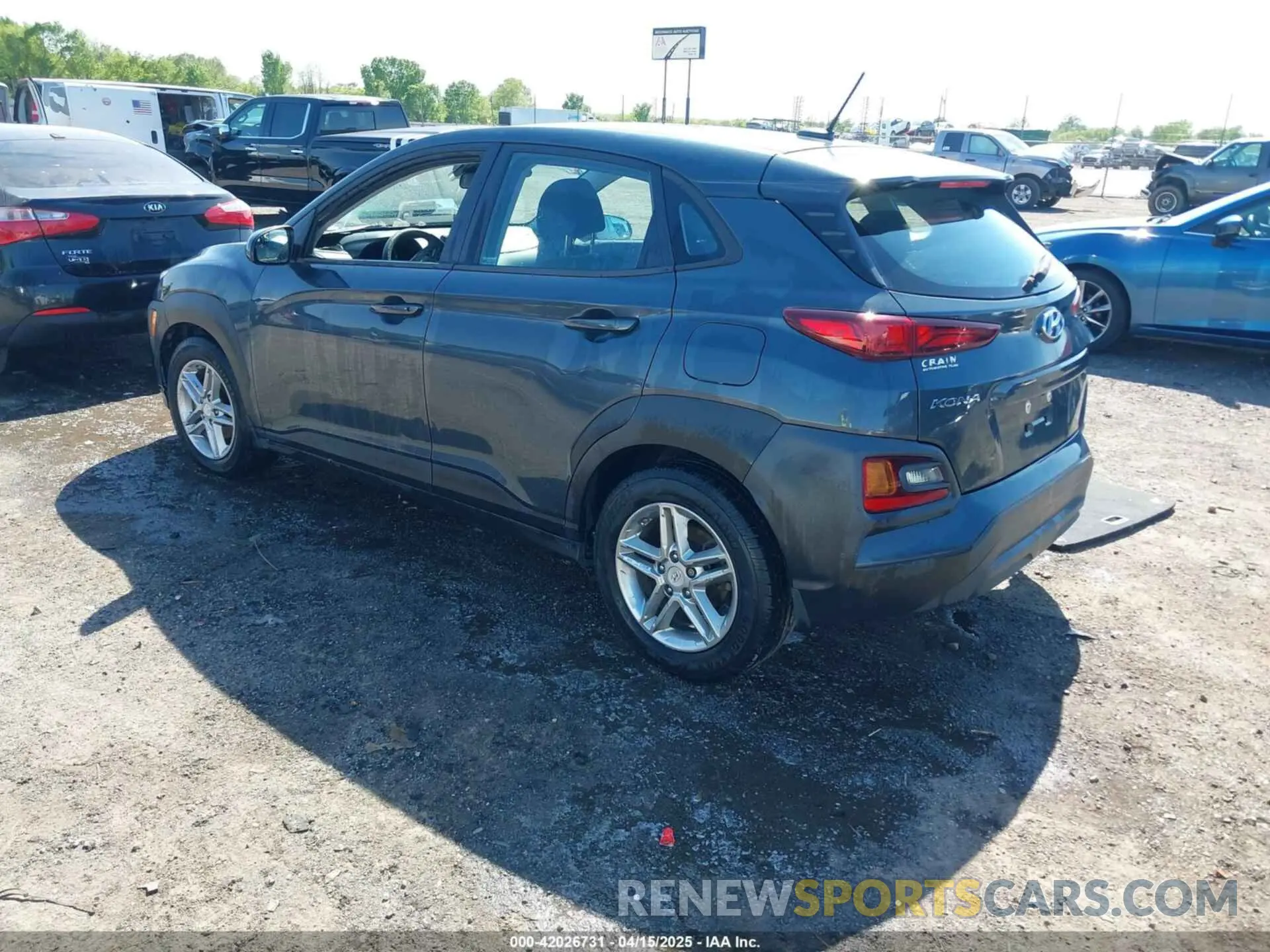 3 fotografías del automóvil dañado KM8K12AAXLU579435 HYUNDAI KONA 2020