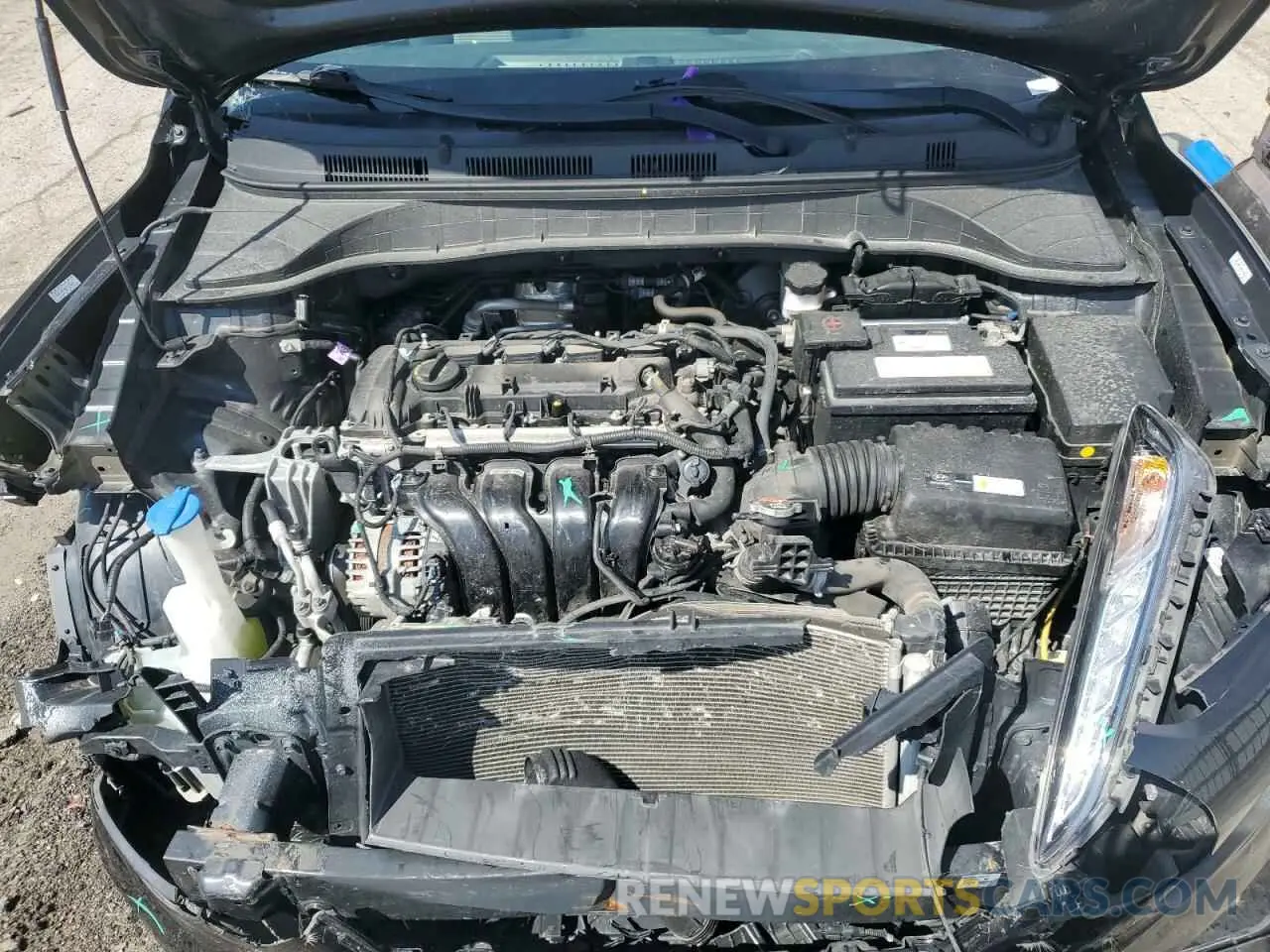 12 fotografías del automóvil dañado KM8K1CAA0LU571673 HYUNDAI KONA 2020