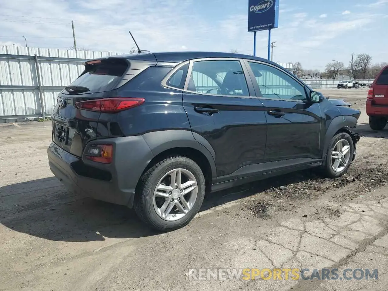 3 fotografías del automóvil dañado KM8K1CAA0LU571673 HYUNDAI KONA 2020