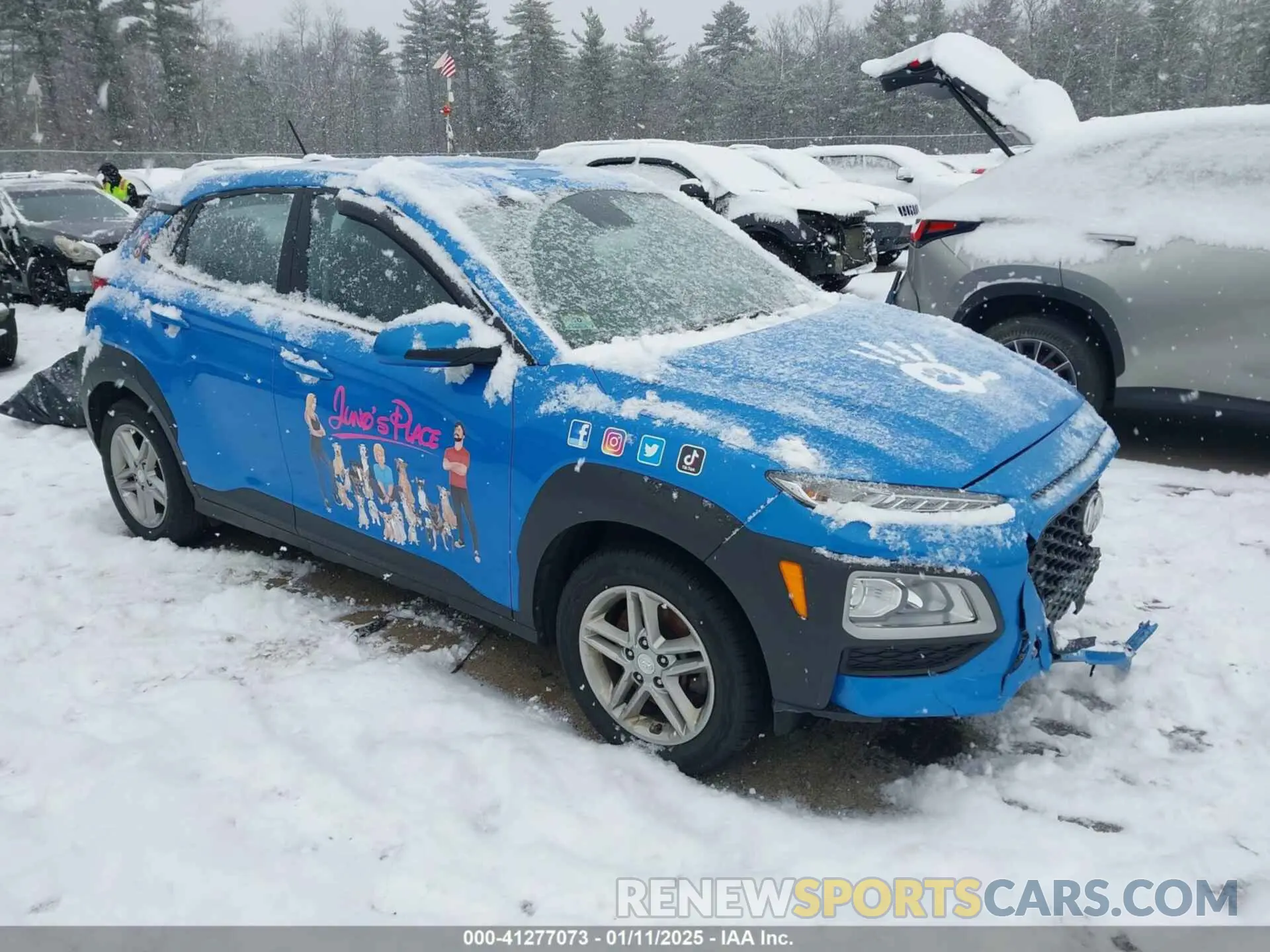 1 fotografías del automóvil dañado KM8K1CAA1LU453616 HYUNDAI KONA 2020