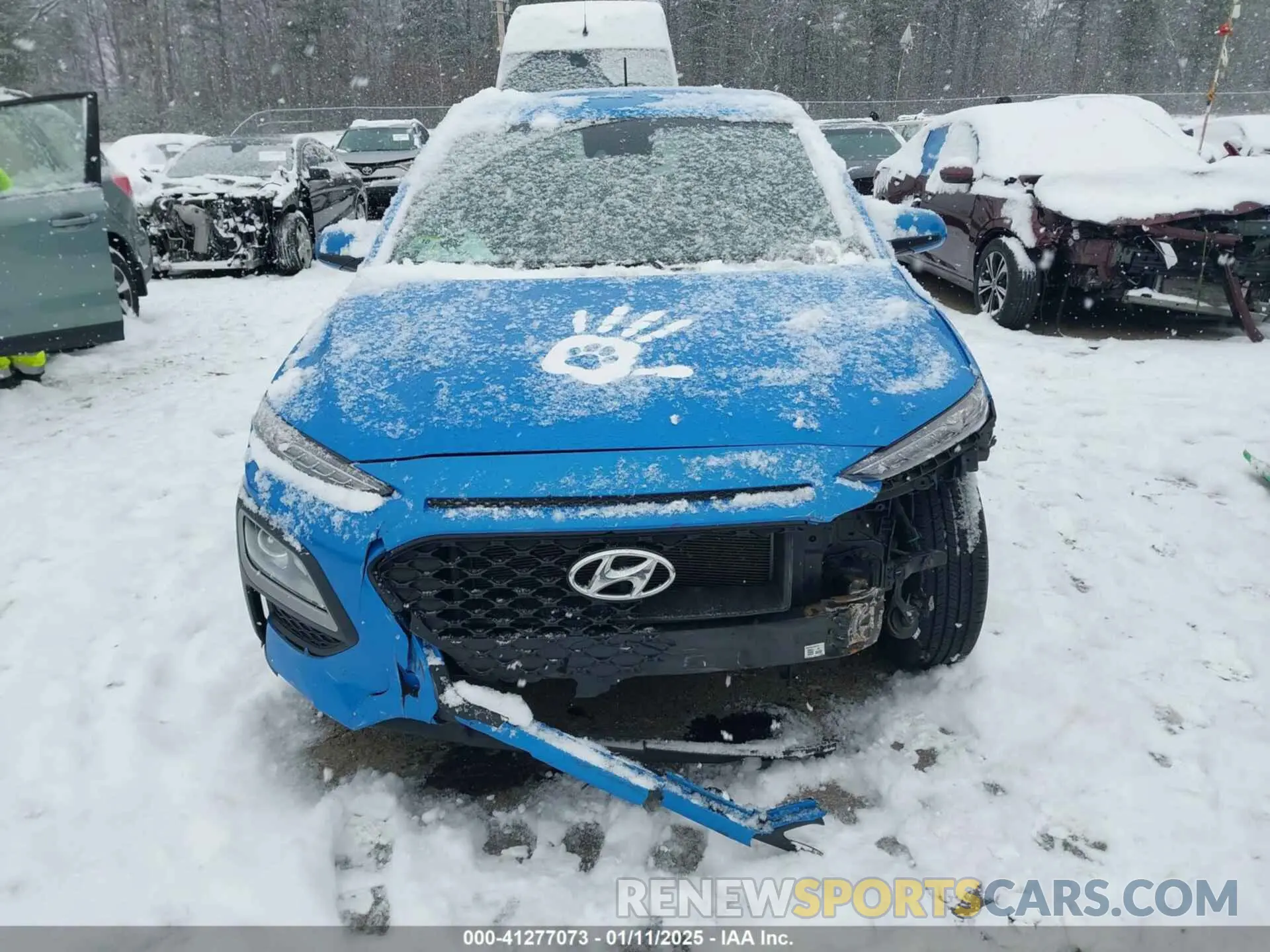 6 fotografías del automóvil dañado KM8K1CAA1LU453616 HYUNDAI KONA 2020