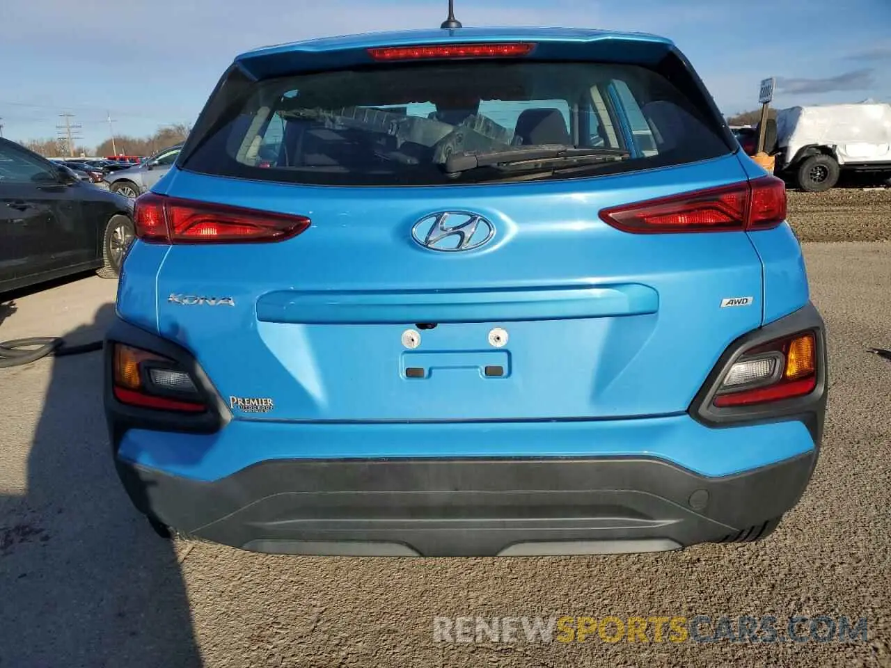 6 fotografías del automóvil dañado KM8K1CAA2LU480257 HYUNDAI KONA 2020