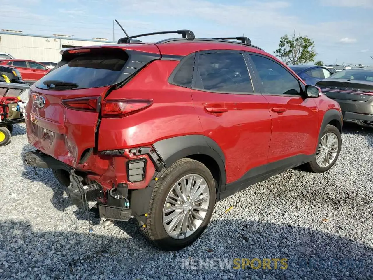 3 fotografías del automóvil dañado KM8K22AA6LU409554 HYUNDAI KONA 2020