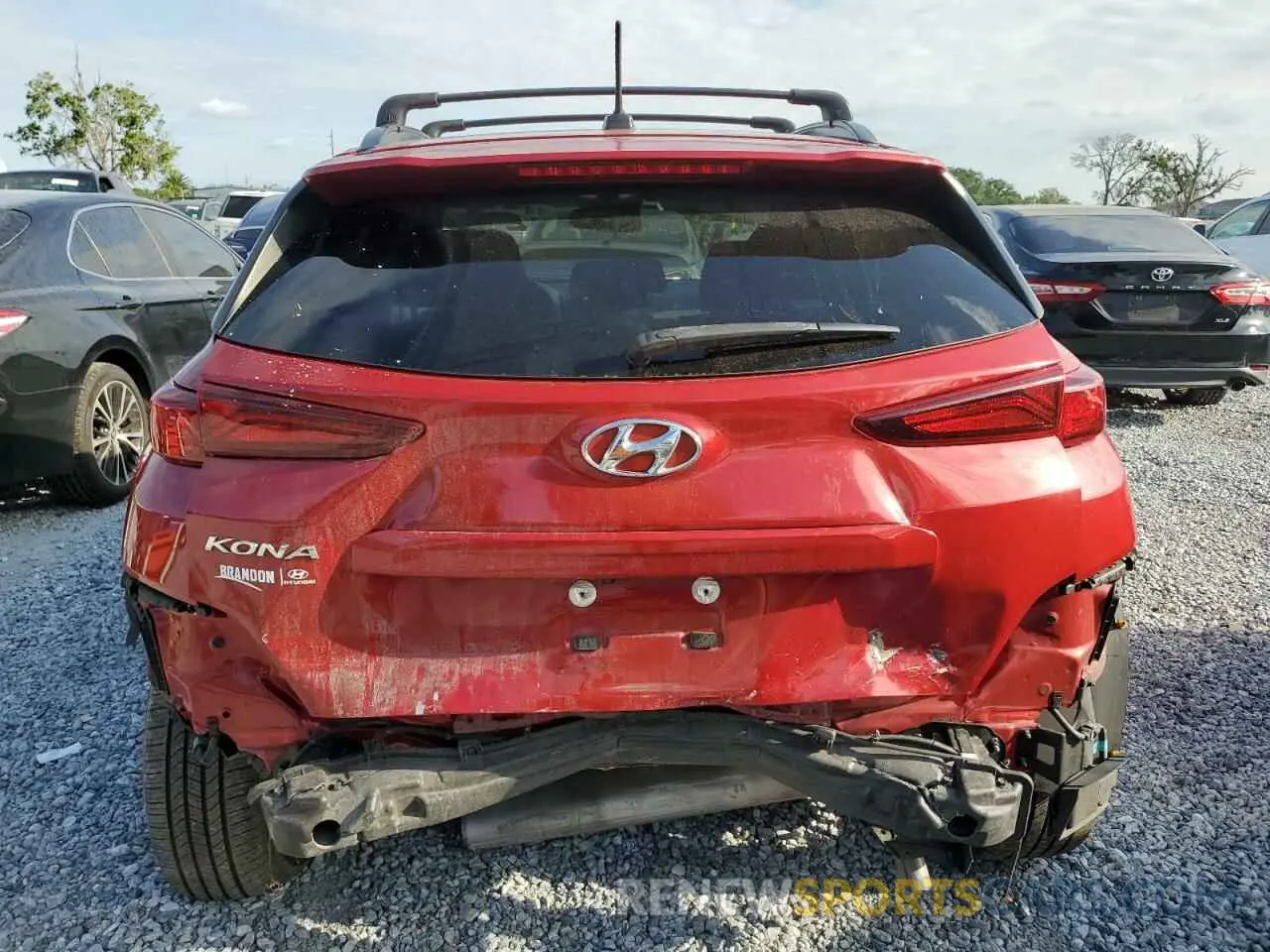 6 fotografías del automóvil dañado KM8K22AA6LU409554 HYUNDAI KONA 2020
