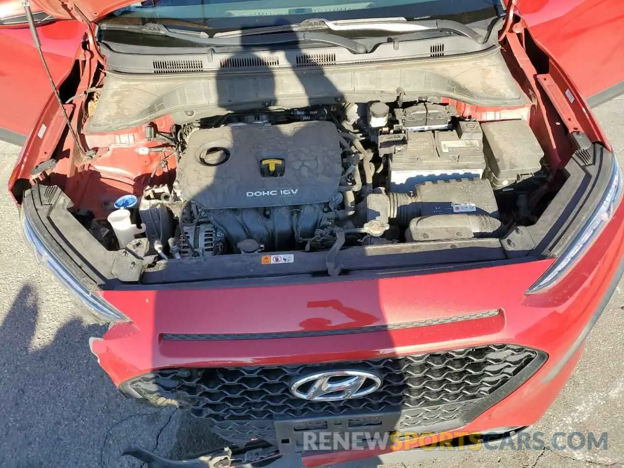14 fotografías del automóvil dañado KM8K22AA6LU490524 HYUNDAI KONA 2020