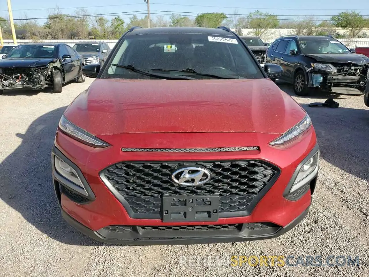 5 fotografías del automóvil dañado KM8K22AA8LU590284 HYUNDAI KONA 2020