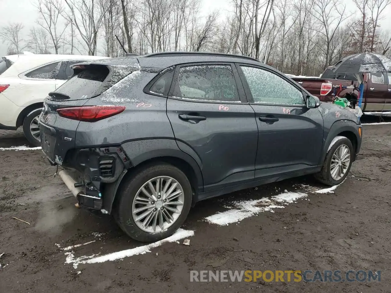 3 fotografías del automóvil dañado KM8K2CAA1LU507039 HYUNDAI KONA 2020