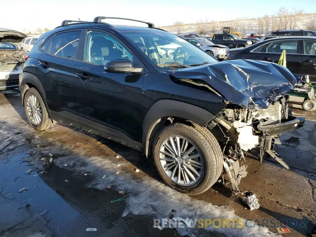 4 fotografías del automóvil dañado KM8K2CAA6LU470232 HYUNDAI KONA 2020
