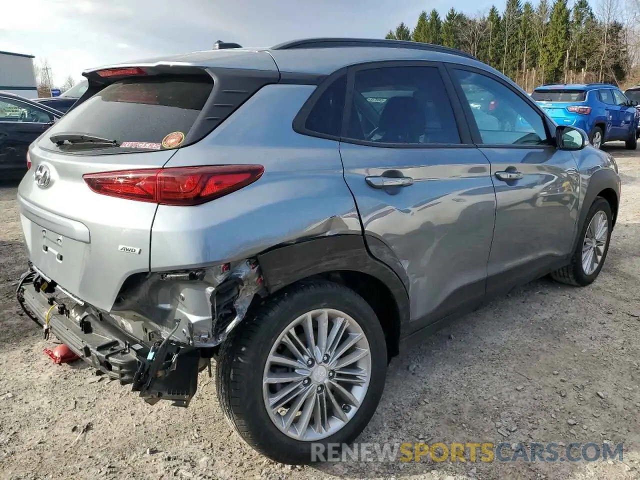 3 fotografías del automóvil dañado KM8K2CAA6LU492568 HYUNDAI KONA 2020