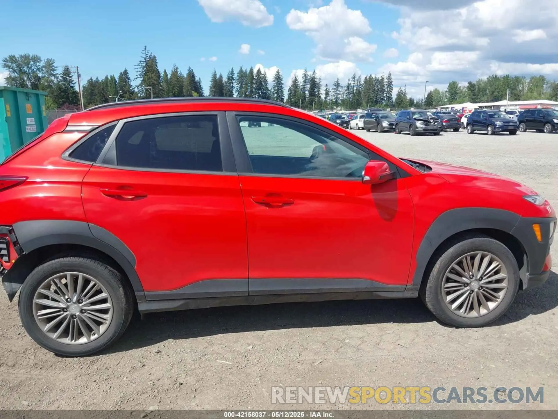 14 fotografías del automóvil dañado KM8K2CAA9LU398443 HYUNDAI KONA 2020