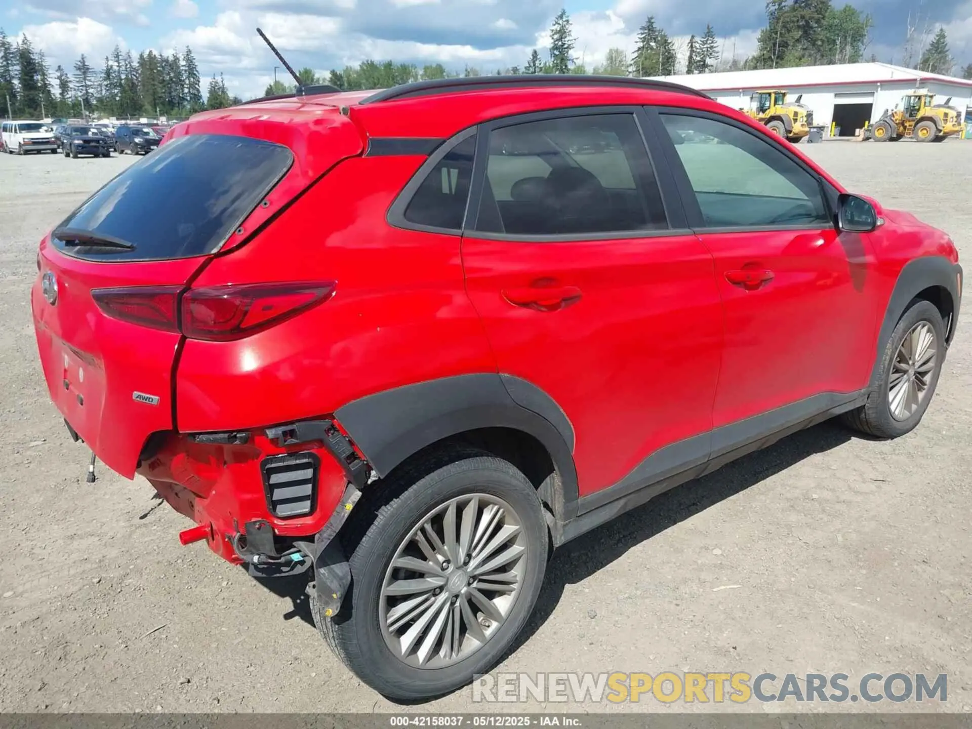 4 fotografías del automóvil dañado KM8K2CAA9LU398443 HYUNDAI KONA 2020