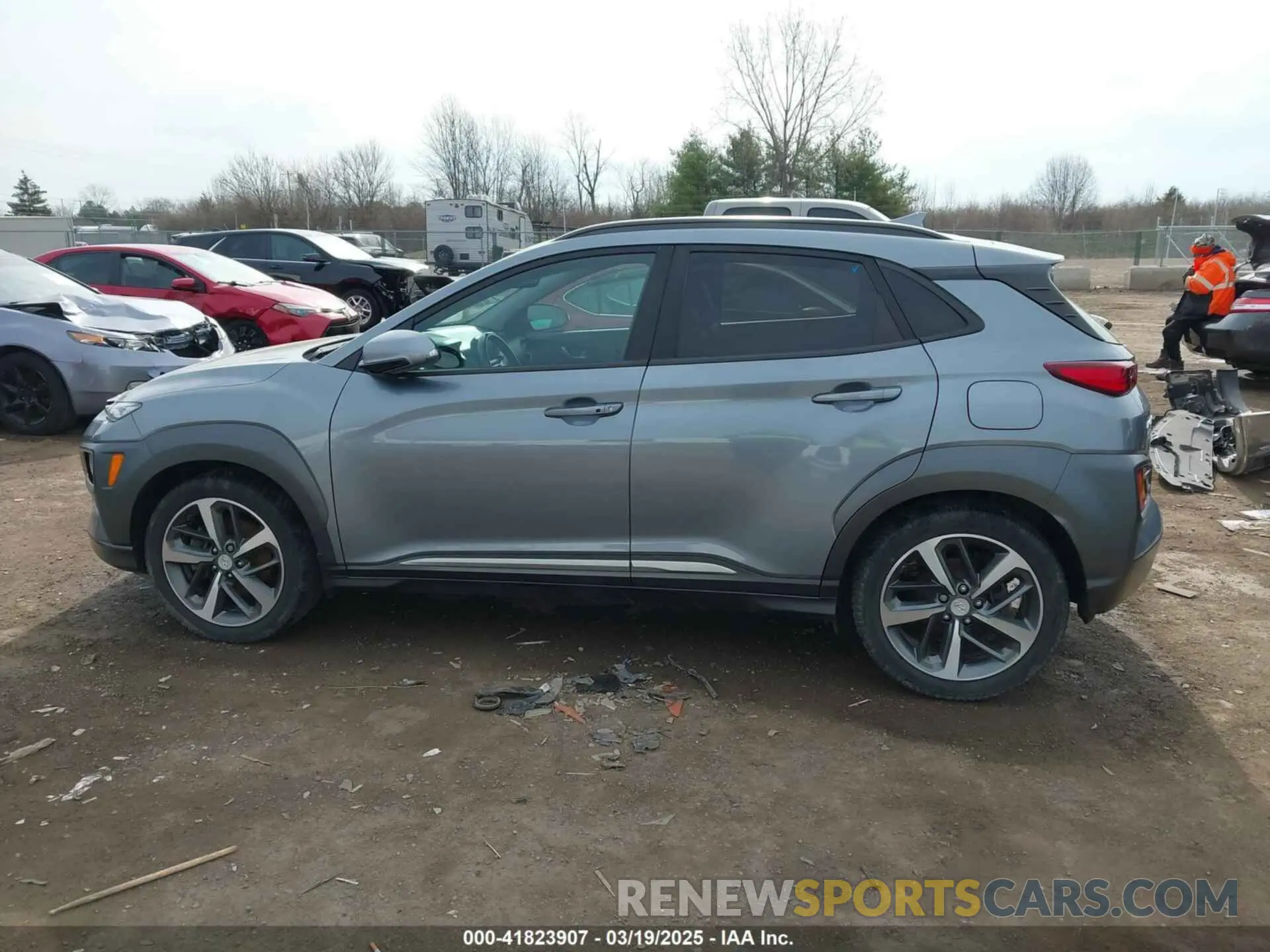 14 fotografías del automóvil dañado KM8K33A53LU398258 HYUNDAI KONA 2020