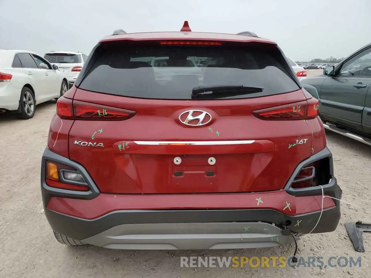 6 fotografías del automóvil dañado KM8K33A54LU542934 HYUNDAI KONA 2020