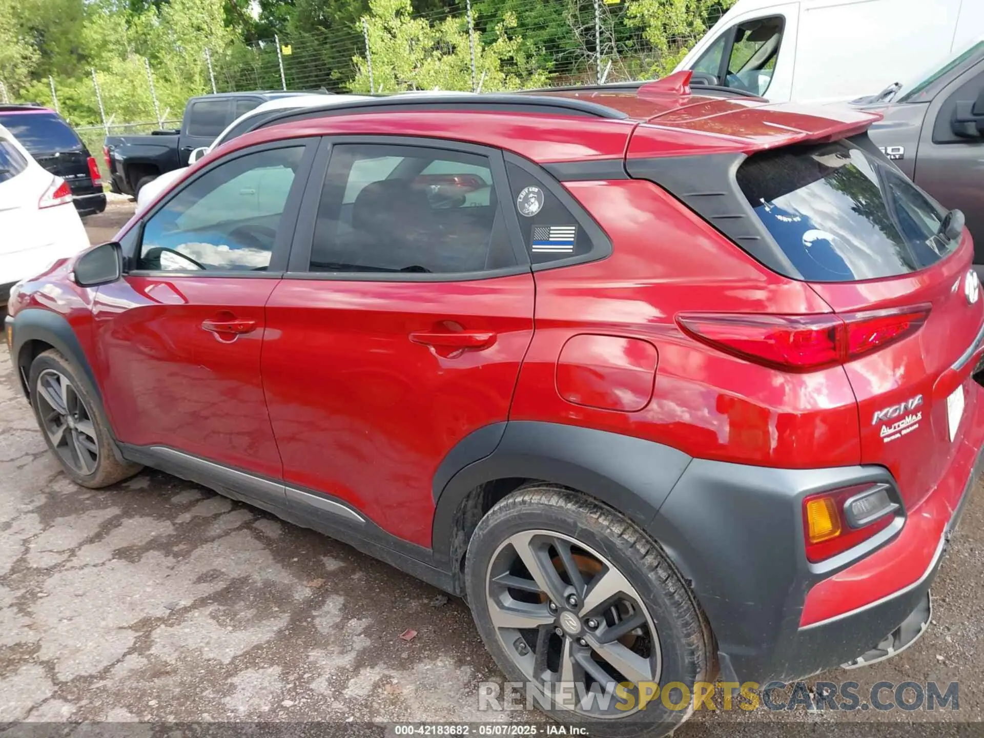 14 fotografías del automóvil dañado KM8K33A55LU546104 HYUNDAI KONA 2020