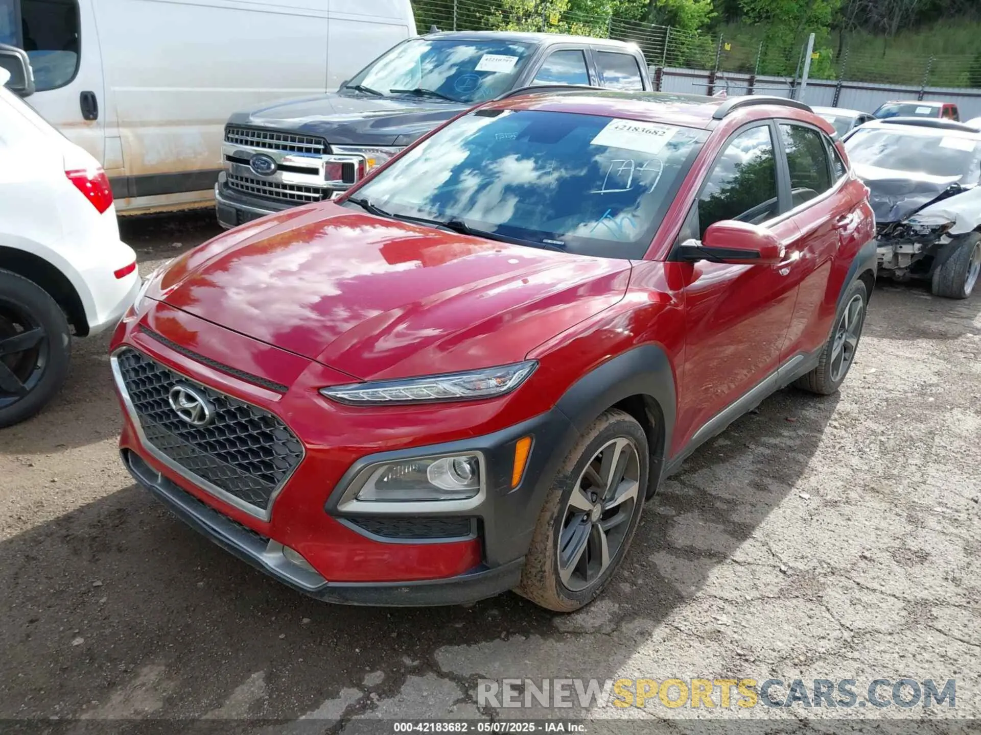 2 fotografías del automóvil dañado KM8K33A55LU546104 HYUNDAI KONA 2020