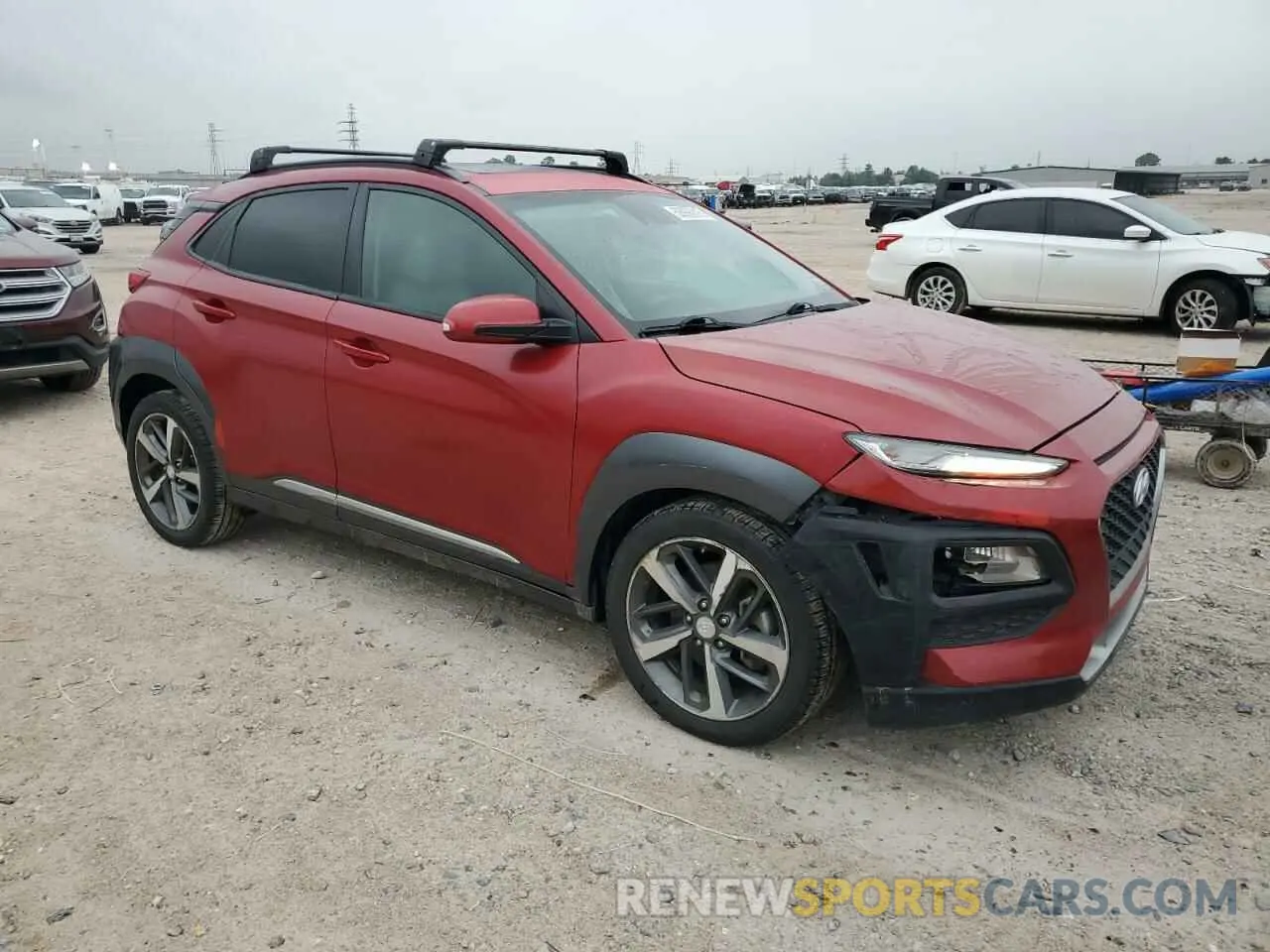 4 fotografías del automóvil dañado KM8K3CA50LU407160 HYUNDAI KONA 2020