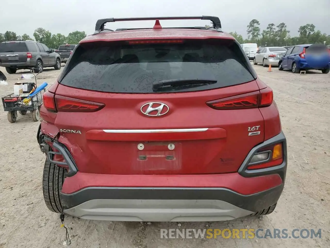 6 fotografías del automóvil dañado KM8K3CA50LU407160 HYUNDAI KONA 2020