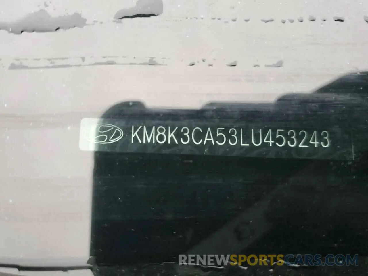 15 fotografías del automóvil dañado KM8K3CA53LU453243 HYUNDAI KONA 2020