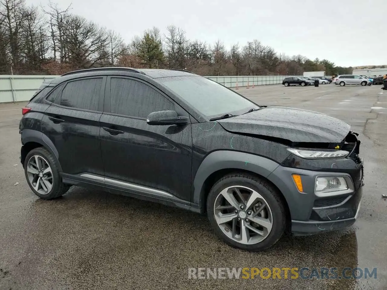 4 fotografías del automóvil dañado KM8K3CA53LU453243 HYUNDAI KONA 2020