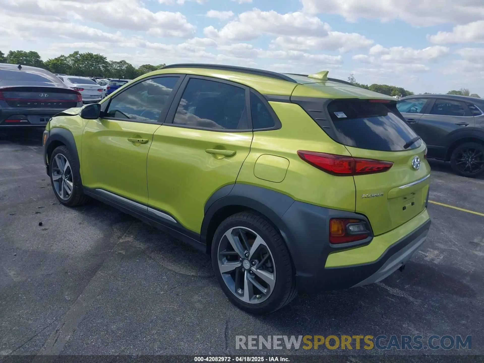 3 fotografías del automóvil dañado KM8K53A51LU510467 HYUNDAI KONA 2020