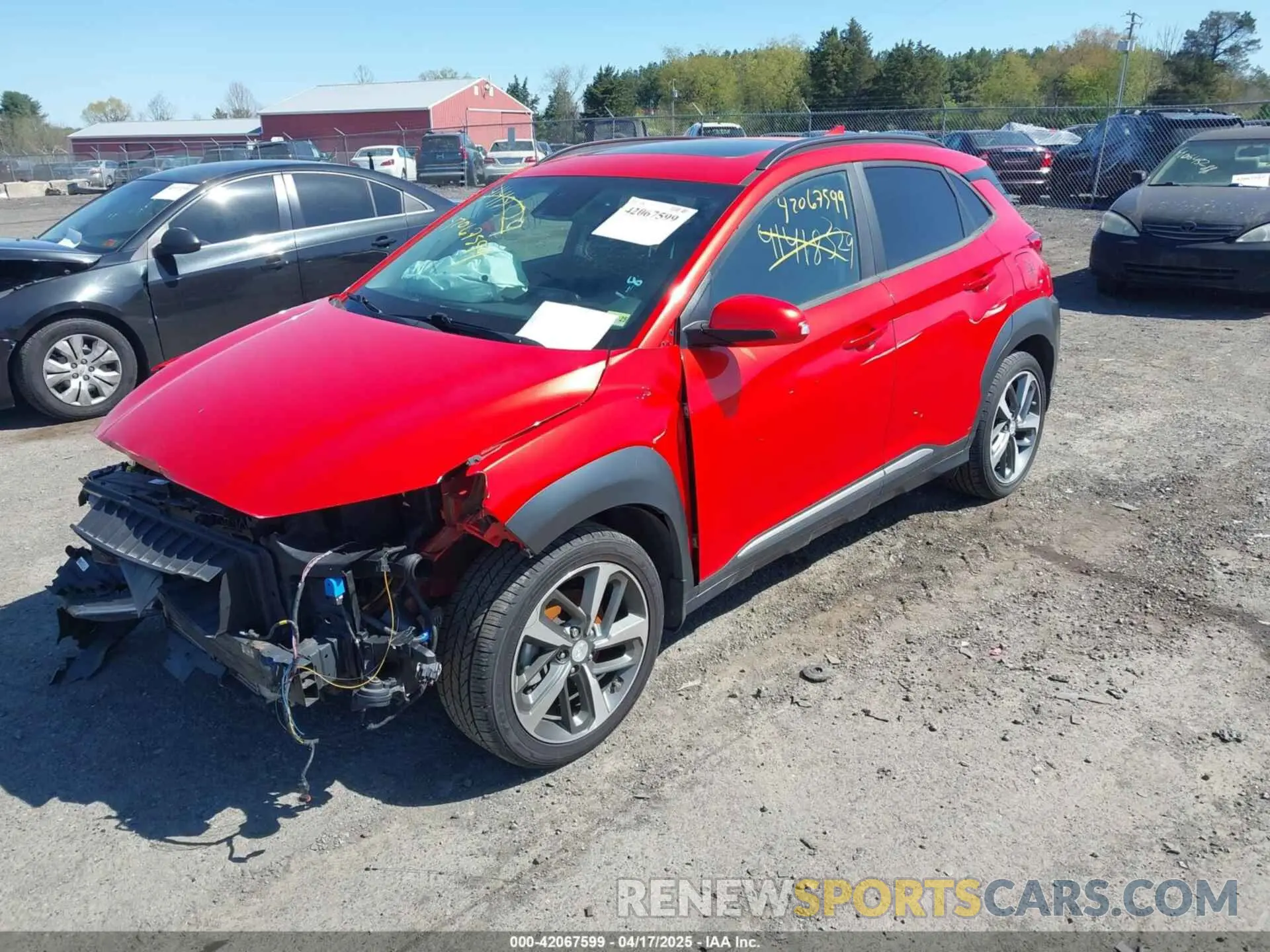 2 fotografías del automóvil dañado KM8K5CA51LU539807 HYUNDAI KONA 2020