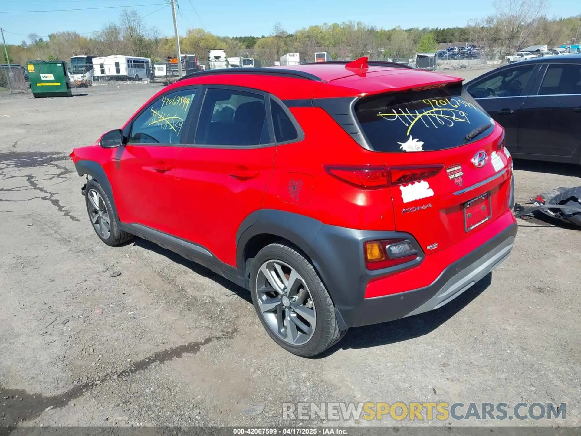 3 fotografías del automóvil dañado KM8K5CA51LU539807 HYUNDAI KONA 2020