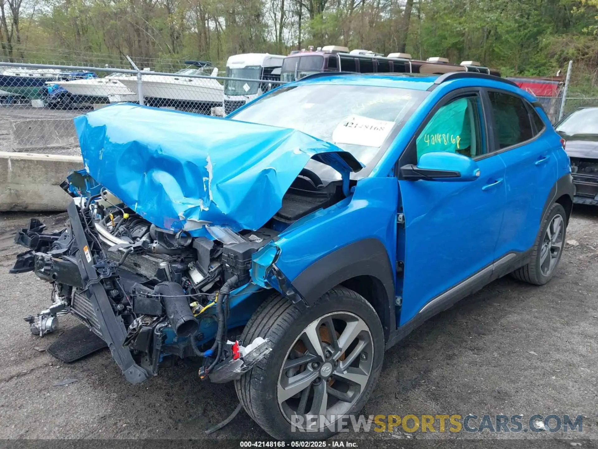 2 fotografías del automóvil dañado KM8K5CA57LU495375 HYUNDAI KONA 2020