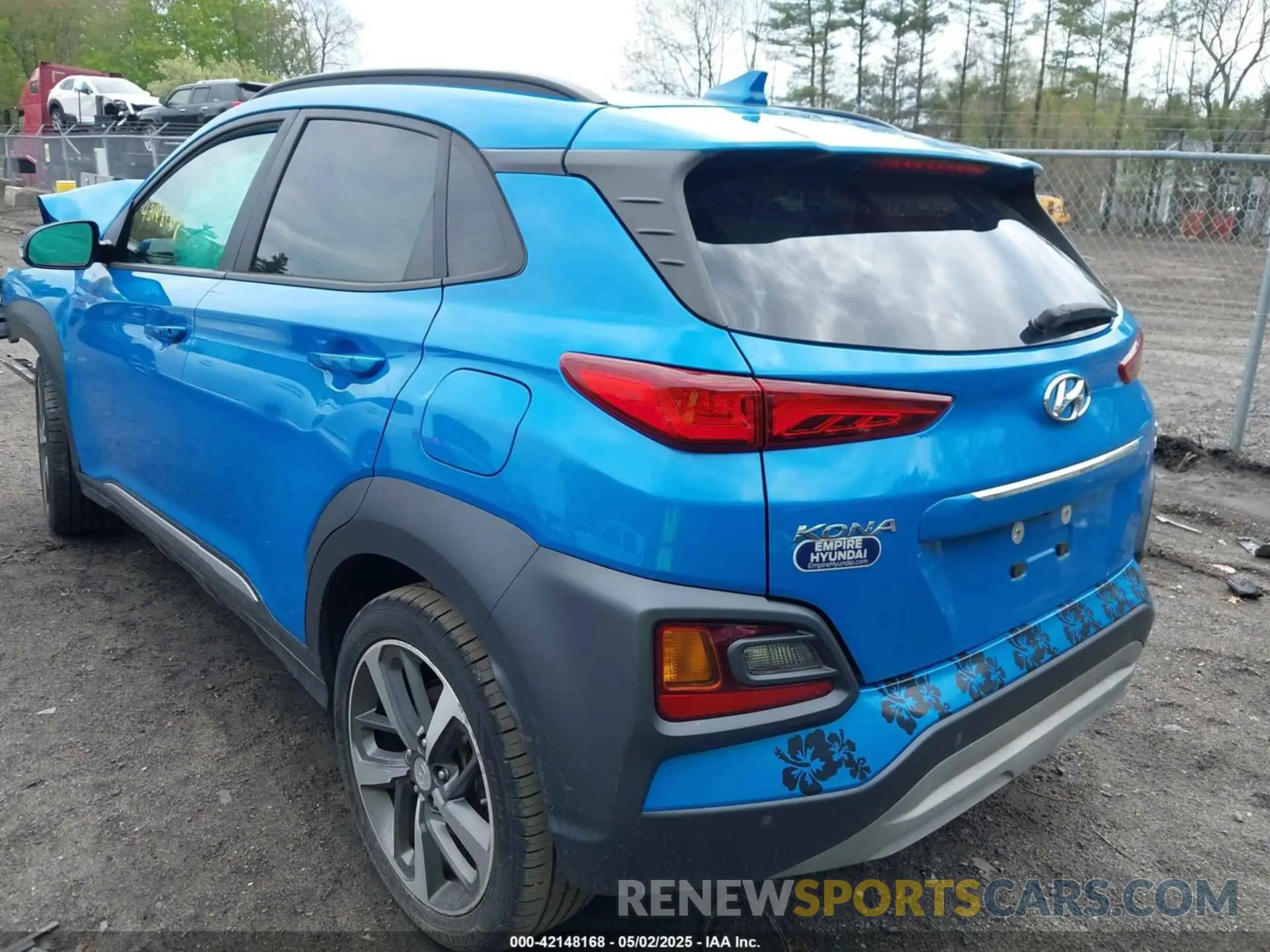 3 fotografías del automóvil dañado KM8K5CA57LU495375 HYUNDAI KONA 2020