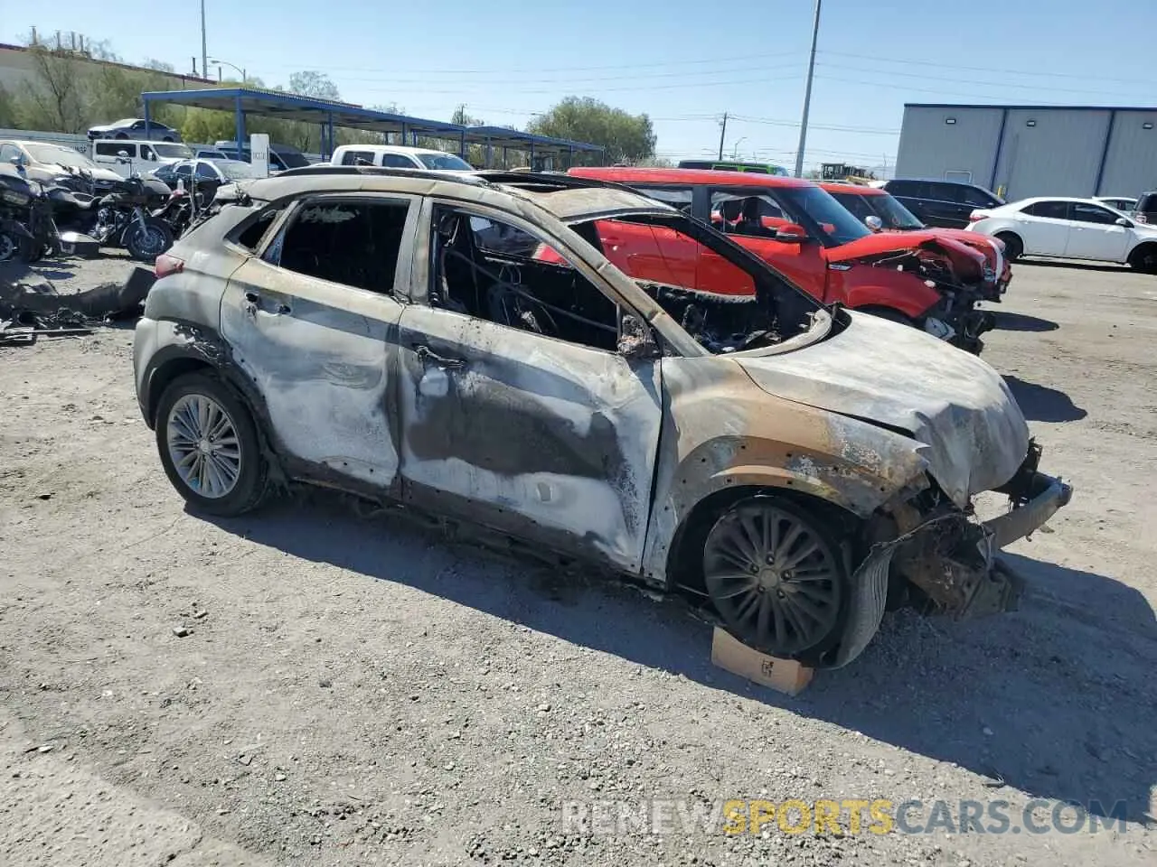 4 fotografías del automóvil dañado KM8K62AA8LU518070 HYUNDAI KONA 2020